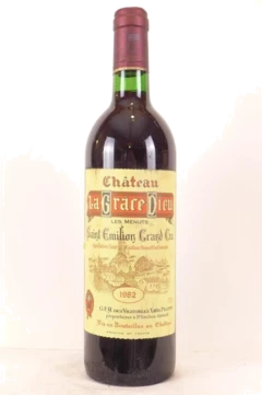 photo 1982 Saint-Émilion Château la Grâce Dieu les Menuts Grand Cru Rouge Bordeaux