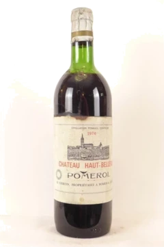 photo 1974 Pomerol Château Haut-Bellevue un Éclat Dans le Verre) Rouge Bordeaux
