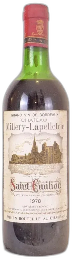 photo 1978 Saint-Émilion Château Millery-Lapelletrie b1 Rouge Bordeaux