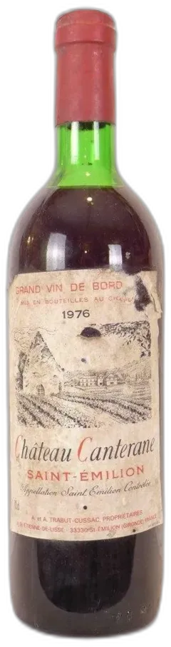 photo 1976 Saint-Émilion Château Canterane Rouge Bordeaux