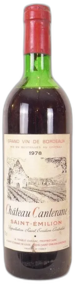 photo 1978 Saint-Émilion Château Canterane Rouge Bordeaux