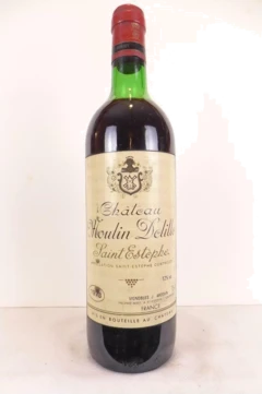 photo 1978 Saint-Estèphe Château Moulin Delille b3 Étiquette Abîmée) Rouge Bordeaux