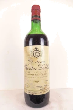 photo 1978 Saint-Estèphe Château Moulin Delille b1 Niveau Bas) Rouge Bordeaux