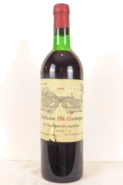 photo 1976 Saint-Georges Saint-Émilion Château Saint-Georges Accro Étiquette) Rouge Bordeaux