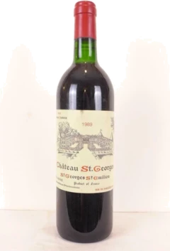 photo 1989 Saint-Georges Saint-Émilion Château Saint-Georges Rouge Bordeaux