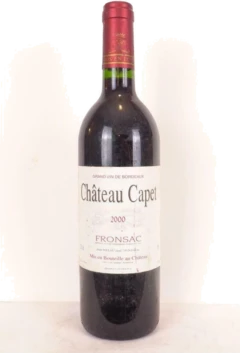 photo 2000 Fronsac Château Capet Étiquette Abîmée) Rouge Bordeaux