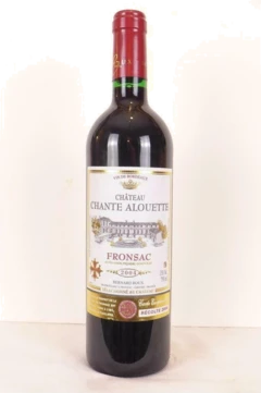photo 2004 Fronsac Château Chante Alouette Rouge Bordeaux
