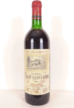 photo 1989 Fronsac Château Tour Saint-Cric Étiquette Tâchée) Rouge Bordeaux