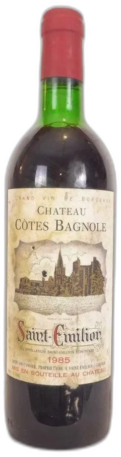 photo 1985 Saint-Émilion Château Côtes Bagnole Rouge Bordeaux