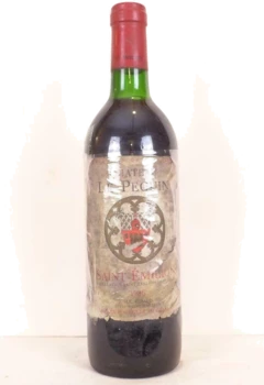 photo 1986 Saint-Émilion Château le Peguin Étiquette Abîmée) Rouge Bordeaux