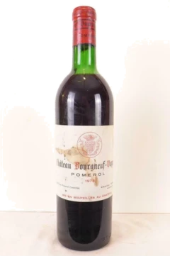 photo 1973 Pomerol Château Bourgneuf-Vayron Étiquette Tâchée) Rouge Bordeaux