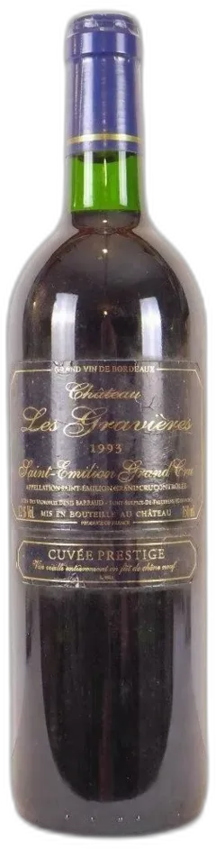 photo 1993 Saint-Émilion Château les Gravières Grand Cru Cuvée Prestige Rouge Bordeaux
