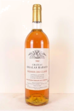 photo 1992 Sauternes Château Sigalas Rabaud Grand Cru Classé Liquoreux Bordeaux
