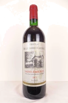photo 1983 Saint-Émilion Château Belle Assise Coureau Étiquette Abîmée) Rouge Bordeaux