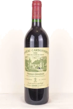 photo 1990 Pessac-Léognan Château Carbonnieux Grand Cru Classé Accro Étiquette) Rouge Bordeaux