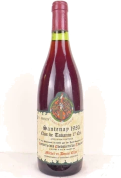 photo 1983 Santenay Michel et Denis Clair Premier Cru Clos de Tavannes Tastevinage Rouge Bourgogne