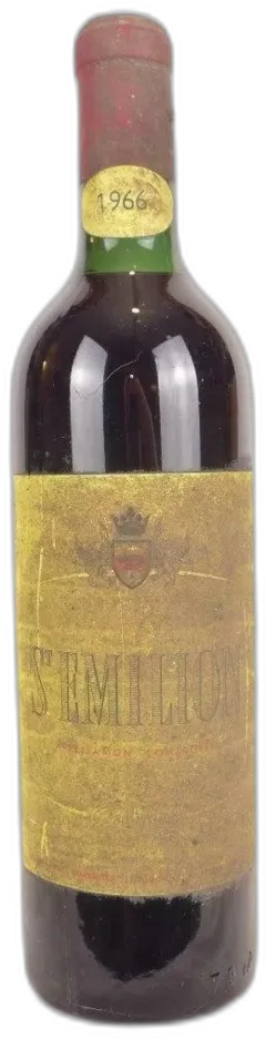 photo 1966 Saint-Émilion Combastet Étiquette Sale) Rouge Bordeaux