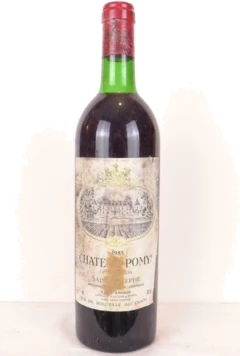 photo 1985 Saint-Estèphe Château Pomys Cru Bourgeois Étiquette Abîméee) Rouge Bordeaux