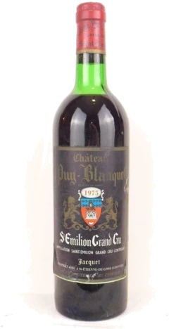 photo 1975 Saint-Émilion Château Puy-Blanquet Grand Cru Rouge Bordeaux