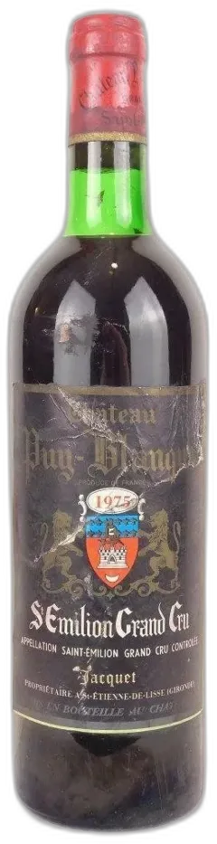 photo 1975 Saint-Émilion Château Puy-Blanquet Grand Cru Étiquette Abîmée) Rouge Bordeaux