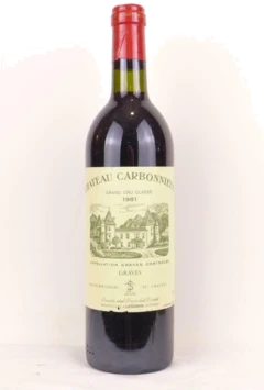 photo 1981 Pessac-Léognan Château Carbonnieux Grand Cru Classé Rouge Bordeaux