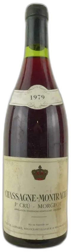photo 1979 Chassagne-Montrachet Fred de Lamare Premier Cru Morgeot Étiquette Tâchée) Rouge Bourgogne