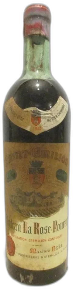 photo 1962 Saint-Émilion Château la Rose-Pourret Étiquette Tâchée) Rouge Bordeaux