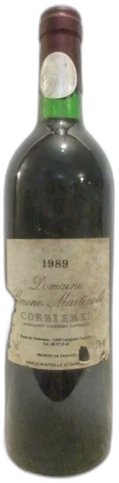 photo 1989 Corbières Domaine Simone Martinolle Étiquette Abîmée) Rouge Languedoc