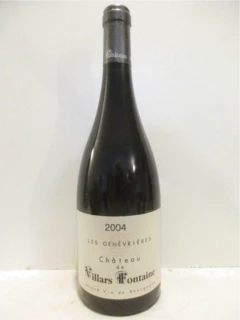 photo 2004 Hautes Côtes de Nuits Château de Villars Fontaine les Genévrières Rouge Bourgogne