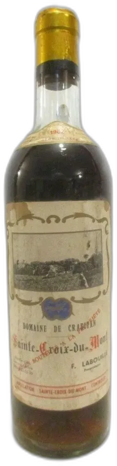 photo 1962 Sainte-Croix du Mont Domaine de Crabitan Crème de Tête Liquoreux Bordeaux