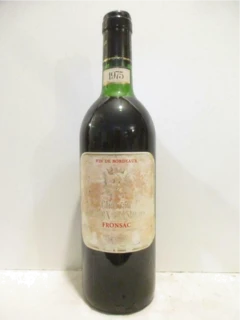 photo 1975 Fronsac Château Lacroix Jeandeman Étiquette Tâchée) Rouge Bordeaux