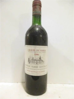 photo 1986 Graves de Vayres Château Barre Gentillot Rouge Bordeaux