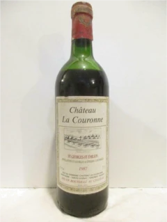 photo 1987 Saint-Georges Saint-Émilion Château la Couronne Capsule Abîmée) Rouge Bordeaux