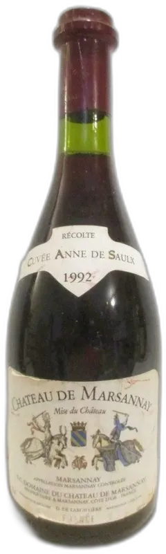 photo 1992 Marsannay Château de Marsannay Cuvée Anne de Saulx Rouge Bourgogne