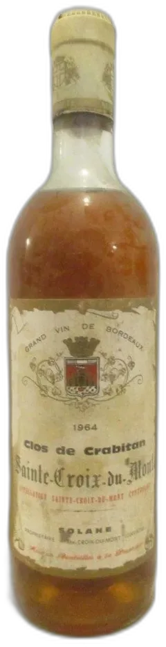 photo 1964 Sainte-Croix du Mont Clos de Crabitan Liquoreux Bordeaux