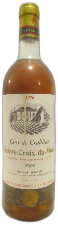 photo 1976 Sainte-Croix du Mont Clos de Crabitan Liquoreux Bordeaux