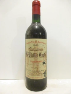 photo 1985 Fronsac Château la Vieille Croix Étiquette Abîmée) Rouge Bordeaux