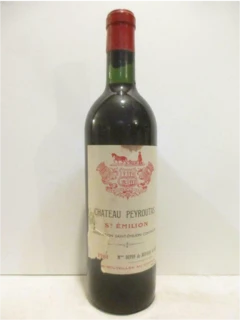 photo 1964 Saint-Émilion Château Peyroutas Étiquette Abîmée) Rouge Bordeaux