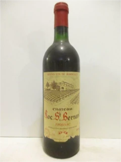 photo 1986 Fronsac Château Roc Saint-Bernard Rouge Bordeaux