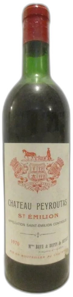 photo 1970 Saint-Émilion Château Peyroutas Rouge Bordeaux