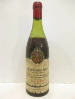 photo 1966 Santenay Lionel Bruck Tastevinage Réserve Hasenklever Rouge Bourgogne