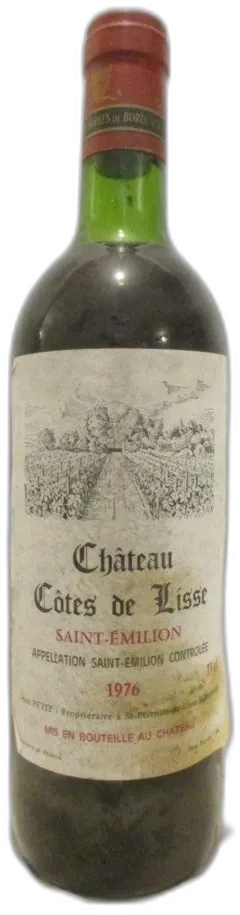 photo 1976 Saint-Émilion Château Côtes de Lisse Rouge Bordeaux