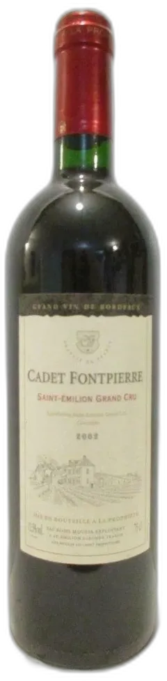 photo 2002 Saint-Émilion Cadet Fontpierre Grand Cru Rouge Bordeaux