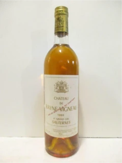 photo 1986 Sauternes Château de Rayne Vigneau Grand Cru Classé Liquoreux Bordeaux
