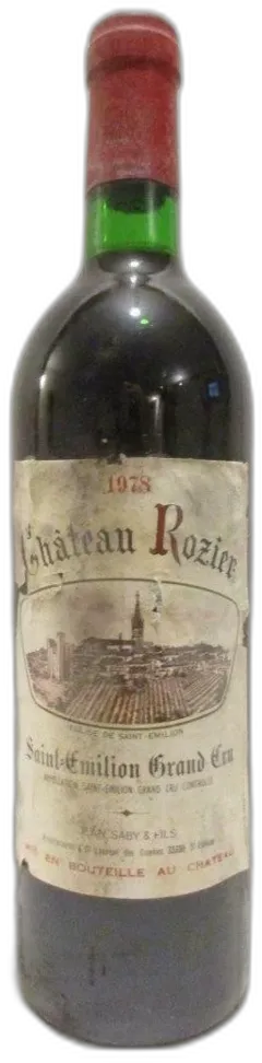 photo 1978 Saint-Émilion Château Rozier Grand Cru Étiquette Abîmée b3 Rouge Bordeaux