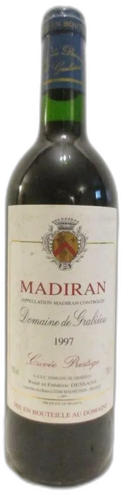 photo 1997 Madiran Domaine de Grabiéou Prestige Rouge Sud-Ouest