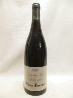 photo 2003 Hautes Côtes de Nuits Château de Villars Fontaine le Haute Côte Rouge Bourgogne