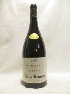 photo 2005 Hautes Côtes de Nuits Château de Villars Fontaine les Genévrières b2 Rouge Bourgogne