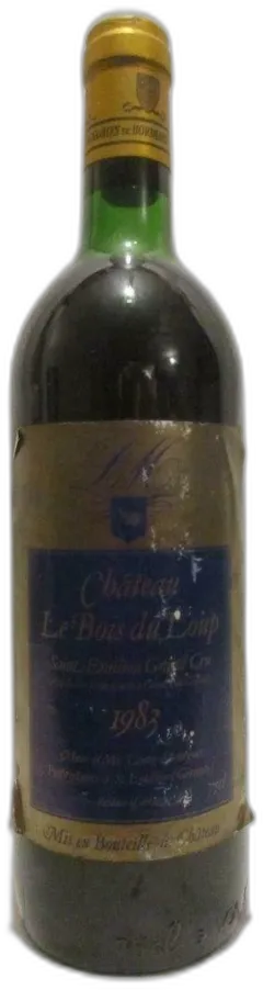 photo 1983 Saint-Émilion Château le Bois du Loup Grand Cru Tâchée) Rouge Bordeaux