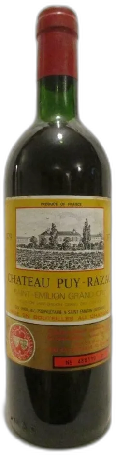 photo 1979 Saint-Émilion Château Puy Razac Grand Cru Rouge Bordeaux